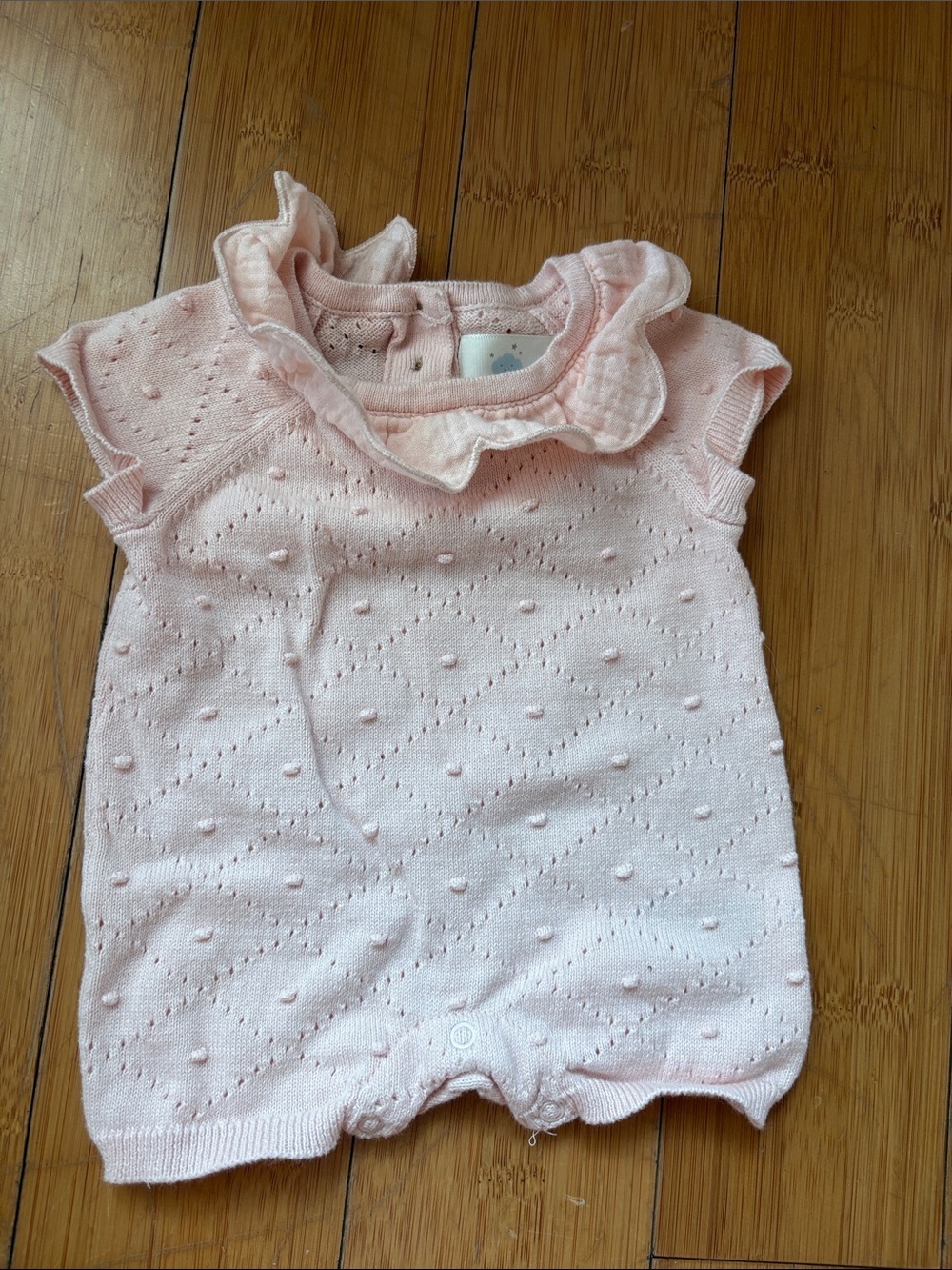 Pink Ruffled Knit One-Piece - Cloud Island